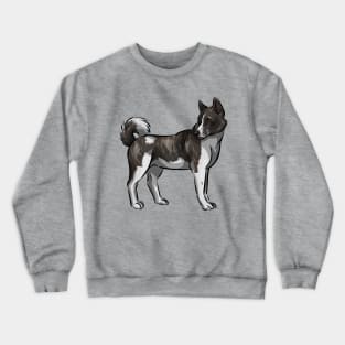 American Akita Dog Cartoon | Brindle Crewneck Sweatshirt